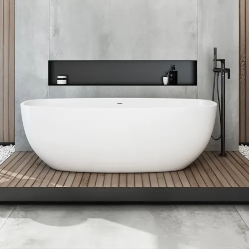 Cast iron enamel bathtub