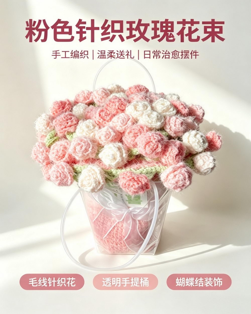 粉雾玫瑰花毯